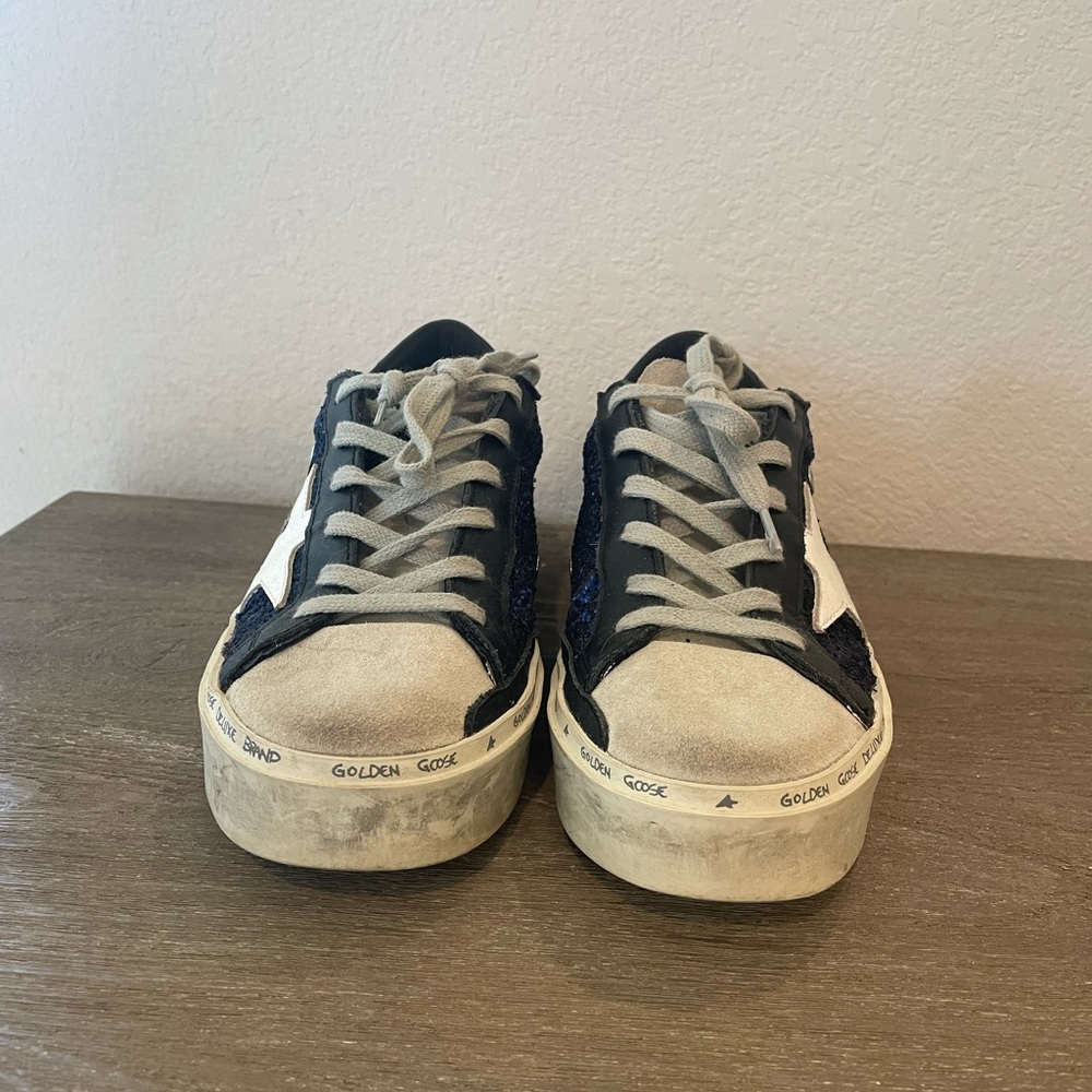 Golden Goose Blue and Black Sneakers - Picture 6 of 9